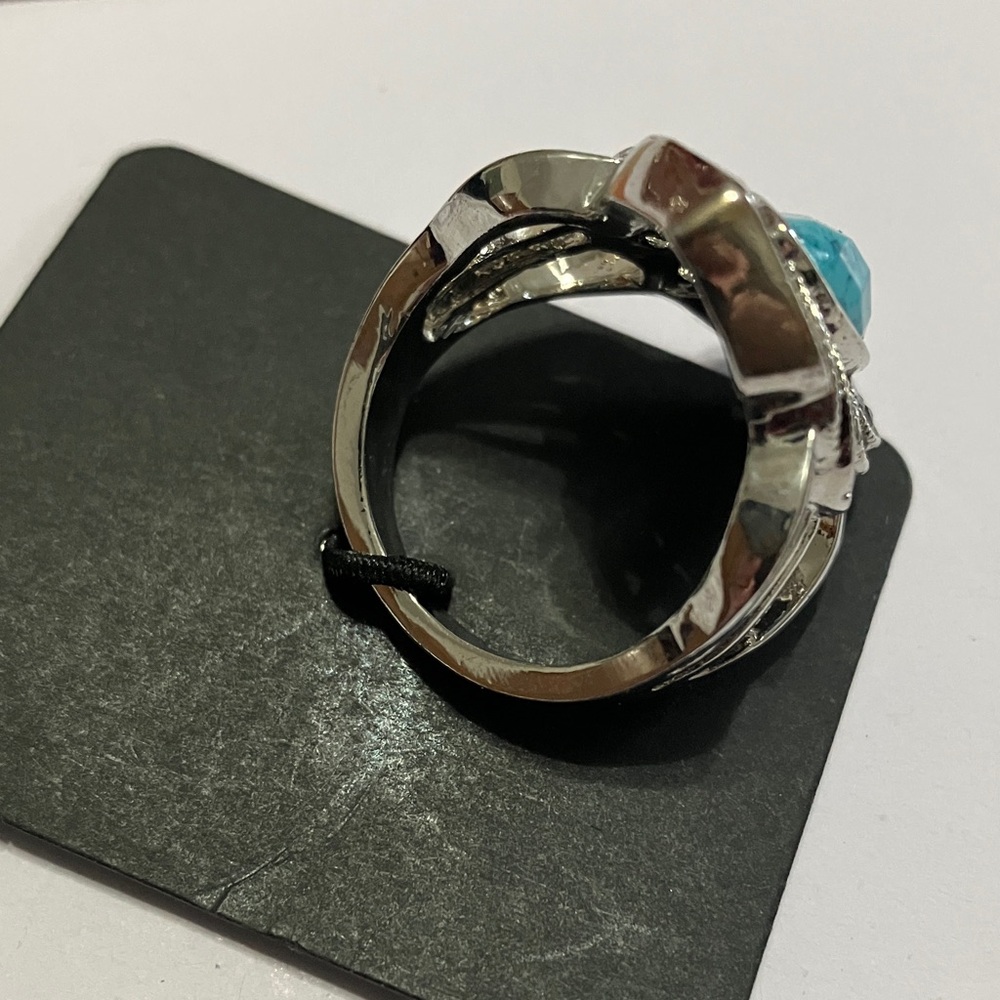 Canyon Sky Marquee Faux Turquoise Statement Ring size 10 - Picture 2 of 7